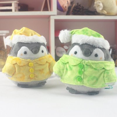 日式新款正能量冬裝企鵝毛絨公仔小掛件睡帽可愛小企鵝包掛飾玩偶