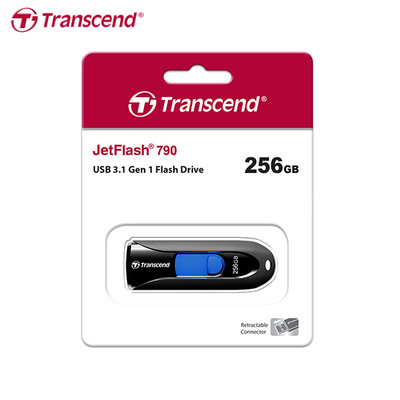【保固公司貨】創見 256GB JetFlash 790 隨身碟 USB3.0 (TS-JF790K-256G)