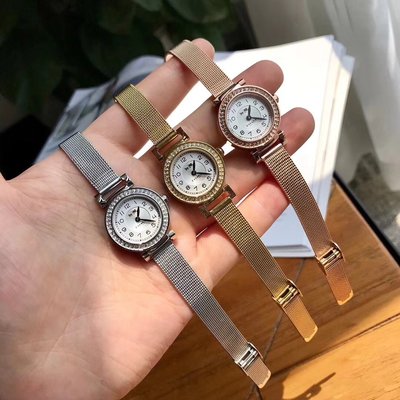 DanDan代購 美國正品 COACH 鉆錶盤不銹鋼鋼織錶帶女錶 石英腕錶 日常生活防水手錶 附購買憑證