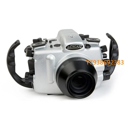 SEACAM For Canon eos R5相機防水殼r5鋁合金銀色潛水罩防水80米