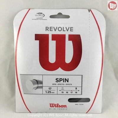 下殺-WILSON 網球線 Revolve　硬線 圓線 彈力線 舒適款軟硬線軟網拍 網拍