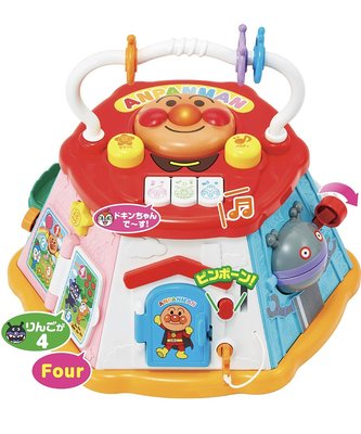 ［現貨］麵包超人 七面 多面玩具 遊戲盒 遊戲屋 遊戲機 18種玩法 嬰兒 寶寶 聲光感官 音樂 形狀 益智玩具