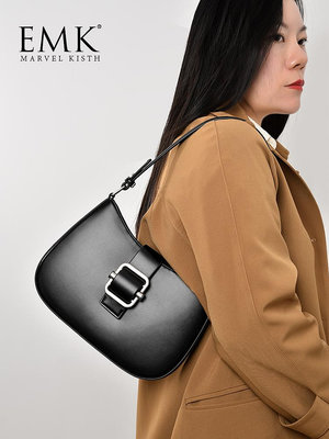 新款包包 高級感精致黑色包包女法式單肩腋下包2024新款簡約氣質百搭斜挎包