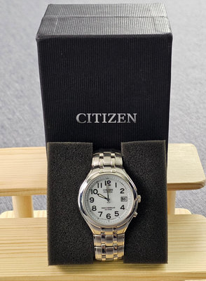 CITIZEN 星辰 光動能+電波對時 日本機芯 男性腕錶 #4075 (一元起標 無底價)