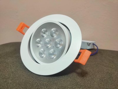 7W/7珠 7晶新型可調角度崁燈開孔9.5公分 超薄 散熱 LED崁燈 含變壓器