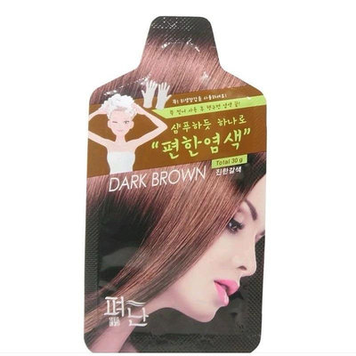 【ORIKS】5分鐘快速染髮Pyeonan白髮專用,棕色一包30g