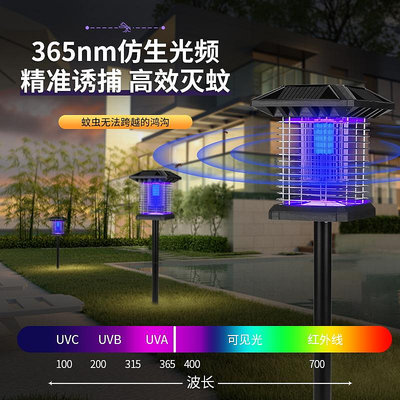 新款滅蚊燈太陽能滅蚊燈戶外防水家用庭院花園室外驅蚊露營果園殺蟲滅蟲神器