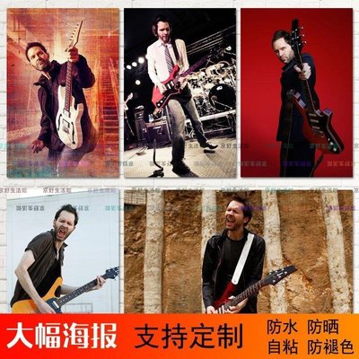 （京野生活館）Paul Gilbert電吉他大師搖滾音樂海報畫 KTV酒吧琴行樂器墻貼紙畫