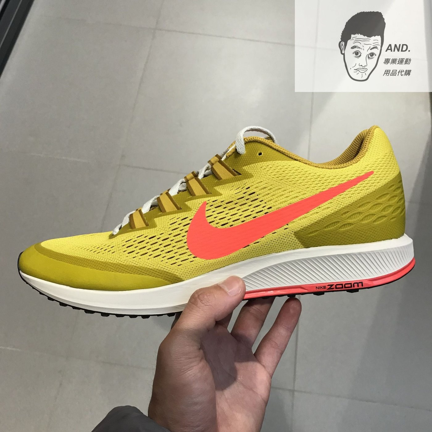 AND.】NIKE Air Zoom Speed Rival 6 黃粉勾閃電透氣慢跑男880553-706