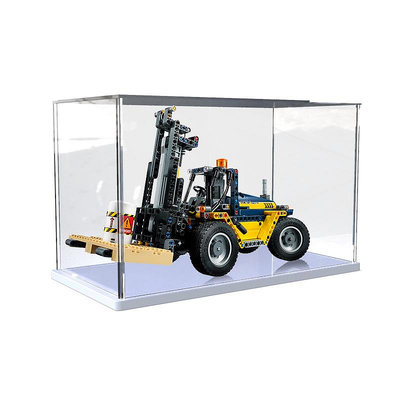 亞克力防塵盒適用樂高42079 重型叉車展示模型玩具透明~芙蓉百貨