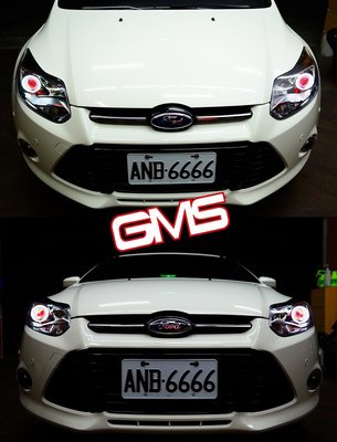 GAMMAS-HID 台中廠 福特 FORD FOCUS MK3 GMS6代遠近魚眼 天使眼LED 外光圈 嘉瑪斯