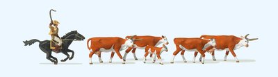 傑仲 (有發票) 博蘭 公司貨 Preiser 人物組 Longhorn cattle 10159 HO