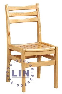 【品特優家具倉儲】@-405-19餐椅木椅實木三橫椅學生椅