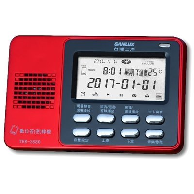 【用心的店】SANLUX 台灣三洋 附16G卡 數位答(密)錄機 電話錄音機 TER-2680公司貨