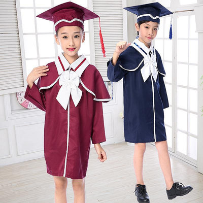 新款兒童披肩博士服服學生幼兒園小博士帽畢業照學士服表演出服裝