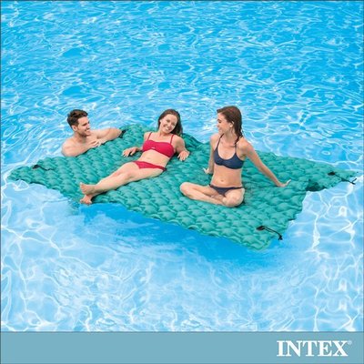 小江的店--【INTEX】漂浮水陸兩用超大型充氣床墊(290x213cm)(56841)（免運費）