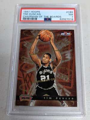 1997-98 Hoops Chairman of the Boards #CB9 Tim Duncan PSA7