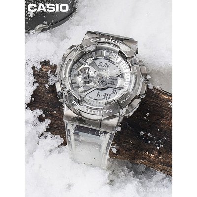 【上品鐘錶】CASIO 卡西歐 G-SHOCK GM-110SCM-1APR  透明迷彩石英錶 日本機芯 防水200m