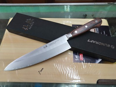 @最專業的刀剪 台中市最知名的建成刀剪行@日本-關西仙藏作-AUS10-21cm 牛刀