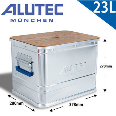 台灣總代理 德國ALUTEC-LOGIC系列 露營收納 居家收納 鋁製輕量化分類鋁箱 (23L)-含蓋