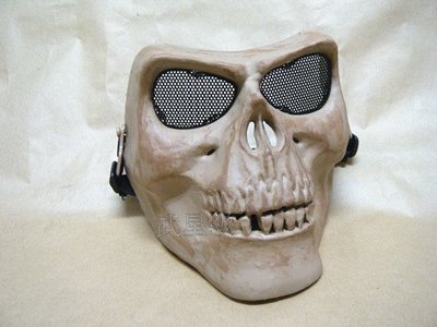 台南 武星級 全罩式骷髏面罩-枯骨(防毒面具護目鏡眼罩防護罩角色扮演變蠅人cosplay防風鏡生存遊戲萬聖節 死人骨頭