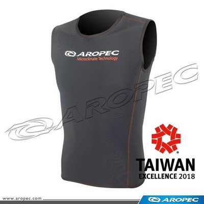 台灣潛水--- AROPEC VT-34M-AT男款戶外AquaThermal無袖防水透氣、防風防寒刷毛背心