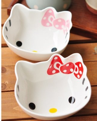 Hello Kitty可愛陶瓷碗 米飯碗 日式和風餐具 創意貓頭飯碗0009
