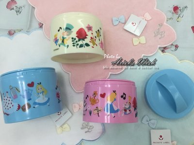 Ariel's Wish-日本東京迪士尼愛麗斯Alice三層便當盒餐具盒野餐奶粉分裝瓶首飾品收納盒--日本製--最後一個