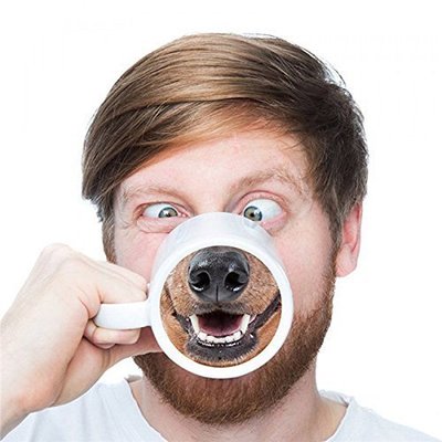 【丹】TB_Dog Nose Coffee Tea Mug Cup 12oz 狗鼻子 造型 辦公室療癒小物 馬克杯