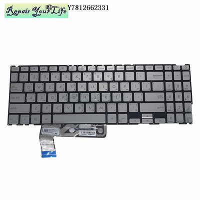 電腦零件ASUS/華碩 ZenBook 15 UX533 UX533F UX533FD筆記本鍵盤背光AR HE筆電配件