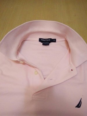 NAUTICA 長袖粉色POLO衫（s）