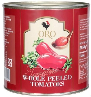 ~* 萊康精品*~ 義大利 ORO 去皮整顆番茄 蕃茄 2550g/罐(超商取貨限取一罐)