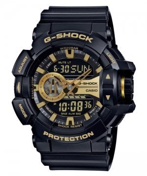 【金台鐘錶】CASIO卡西歐 G-SHOCK 大錶徑 多層次錶盤 黑金 GA-400GB-1A9 GA-400GB