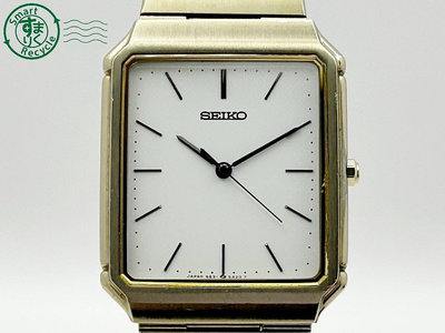 【一元起標】【精品廉售/手錶】Seiko精工 石英錶/金色精鋼錶帶/經典好錶,素雅顯氣質*靓款*#5E31-5A20*防水*佳品