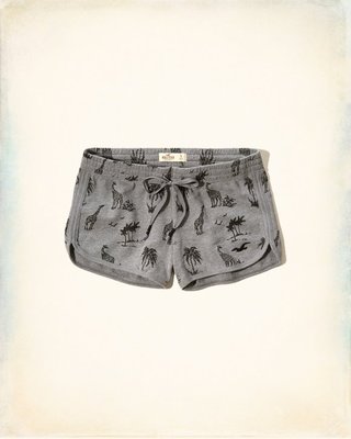 【Hollister Co.】Knit Terry Shorts 女海鷗短棉褲----現貨L