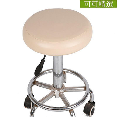 1 * PU Leather Bar Stool Chair Covers Armless Seat Cushio-可可精選