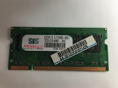 [哈GAME族]▶出清隨便賣◀ 二手良品 SIS NB DDR2 667 512MB 筆電記憶體