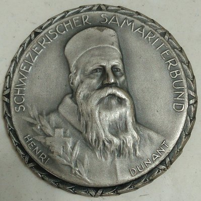 瑞士銀章1900 o.j. Swiss Red Cross Sir J. Dunant Silver Medal.