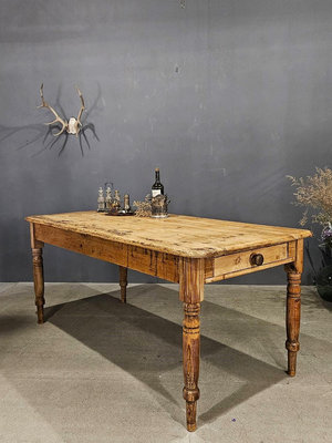 19世紀 英國 老松木 手工 長桌 餐桌 工作桌 展示桌 實木桌  長桌 古董桌 t0443【卡卡頌  歐洲古董】✬
