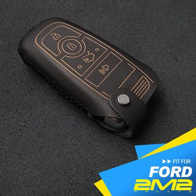 FORD All NEW FOCUS Eco Boost ST-Line 福特汽車晶片鑰匙智慧型皮套胎牛皮鑰匙包