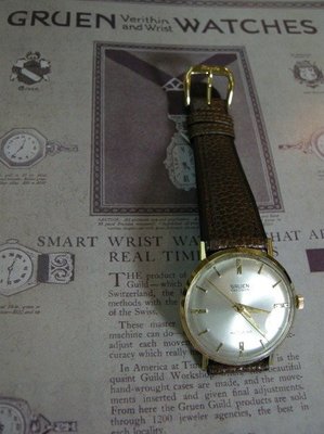 GRUEN 高路雲50-60年代/ 18K金自動上鍊珍藏錶　品相極佳