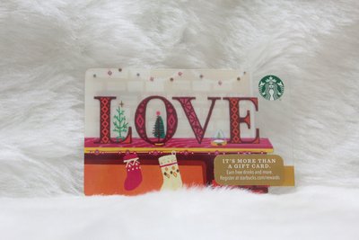 星巴克 STARBUCKS 美國 2016 6128 聖誕 LOVE 限量 隨行卡 儲值卡 卡片 收集 收藏