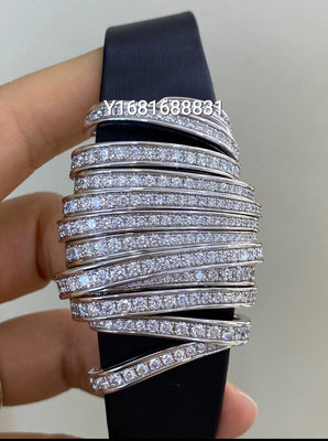 專櫃正品 伯爵 高級珠寶系列 GOA34131 白金 原裝滿天星鑲鑽 37mm 石英 腕錶（特價福利品！優惠出清換現金）