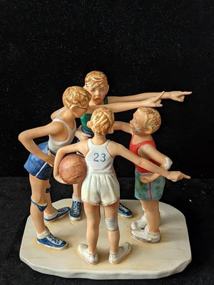 Norman  Rockwell《籃球小將》瓷雕
