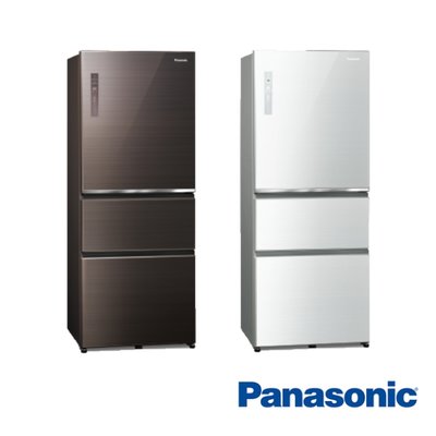 ＊可議價＊Panasonic 國際 500L 三門變頻玻璃冰箱 NR-C501XGS (曜石棕/翡翠白)