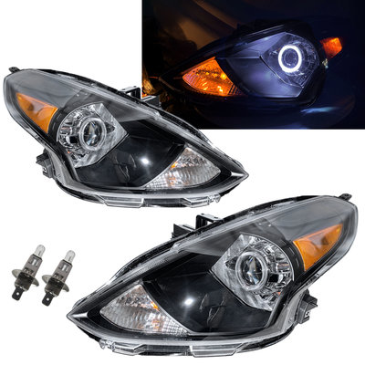 卡嗶車燈 適用於 NISSAN 日產 VERSAVersa N17 14-20 光導LED光圈 鹵素魚眼 V2 大燈
