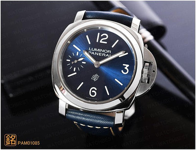 大銘腕錶 全新現貨 PANERAI 沛納海 PAM01085 藍面 手上鍊 44MM PI224175
