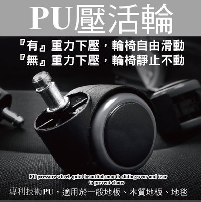 【ZOE】辦公椅專用 -PU壓活輪(1組5入)