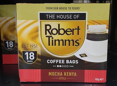 6/4前 一次買2盒 單盒323 澳洲 Robert timms 摩卡肯亞濾袋咖啡18入/盒 最新到期日2025/1/11