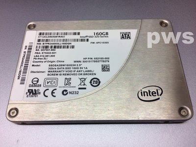 ☆【Intel SSD 320 Series 固態硬碟 SSD 160G 160GB 2.5吋 】☆
